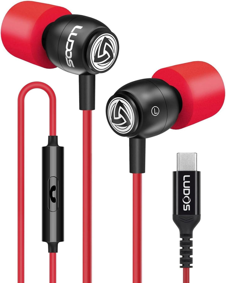 LUDOS Clamor - Auriculares USB C para iPhone 17 16 15 Pro Max Plus...