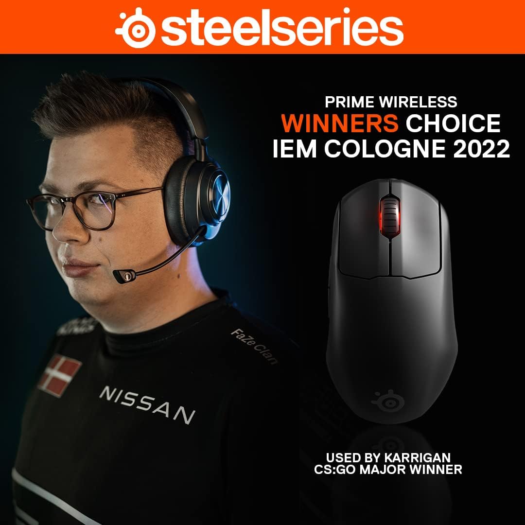SteelSeries Prime Mini mouse inalámbrico para videojuegos FPS, 100...