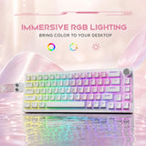 Gaozen Teclado mecánico para juegos FURYCUBE 68% con retroiluminaci...
