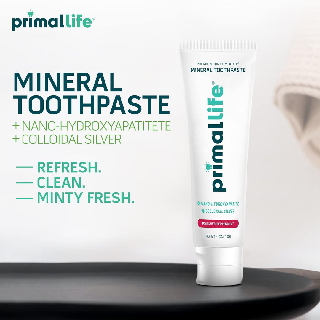 Primal Life Organics Pasta de dientes mineral premium Dirty Mouth,...