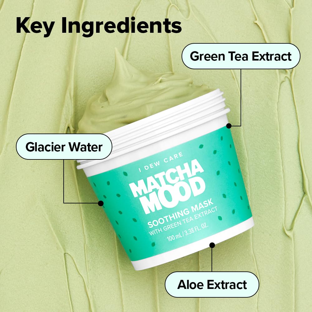 I DEW CARE Máscara lavable - Matcha Mood | Cuidado de la piel facia...