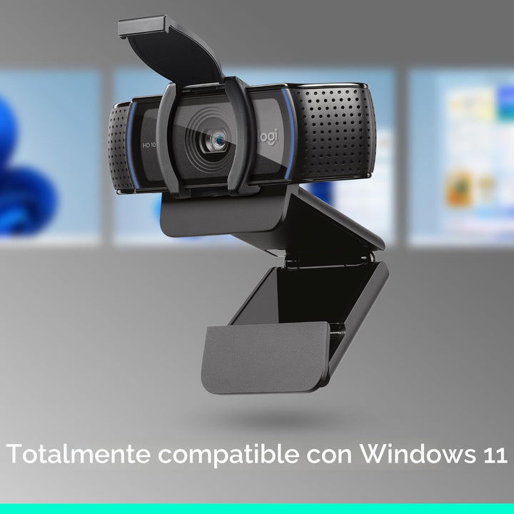Logitech C920e HD 1080p Cámara web con micrófono habilitado, certif...