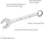 Juego de 24 llaves combinadas de uso general con bolsa enrollable | SAE 1/4" a 1", métrico 8mm a 24mm | Perfecto para uso doméstico general, garaje, reparaciones de automóviles, coche, camión, barco y