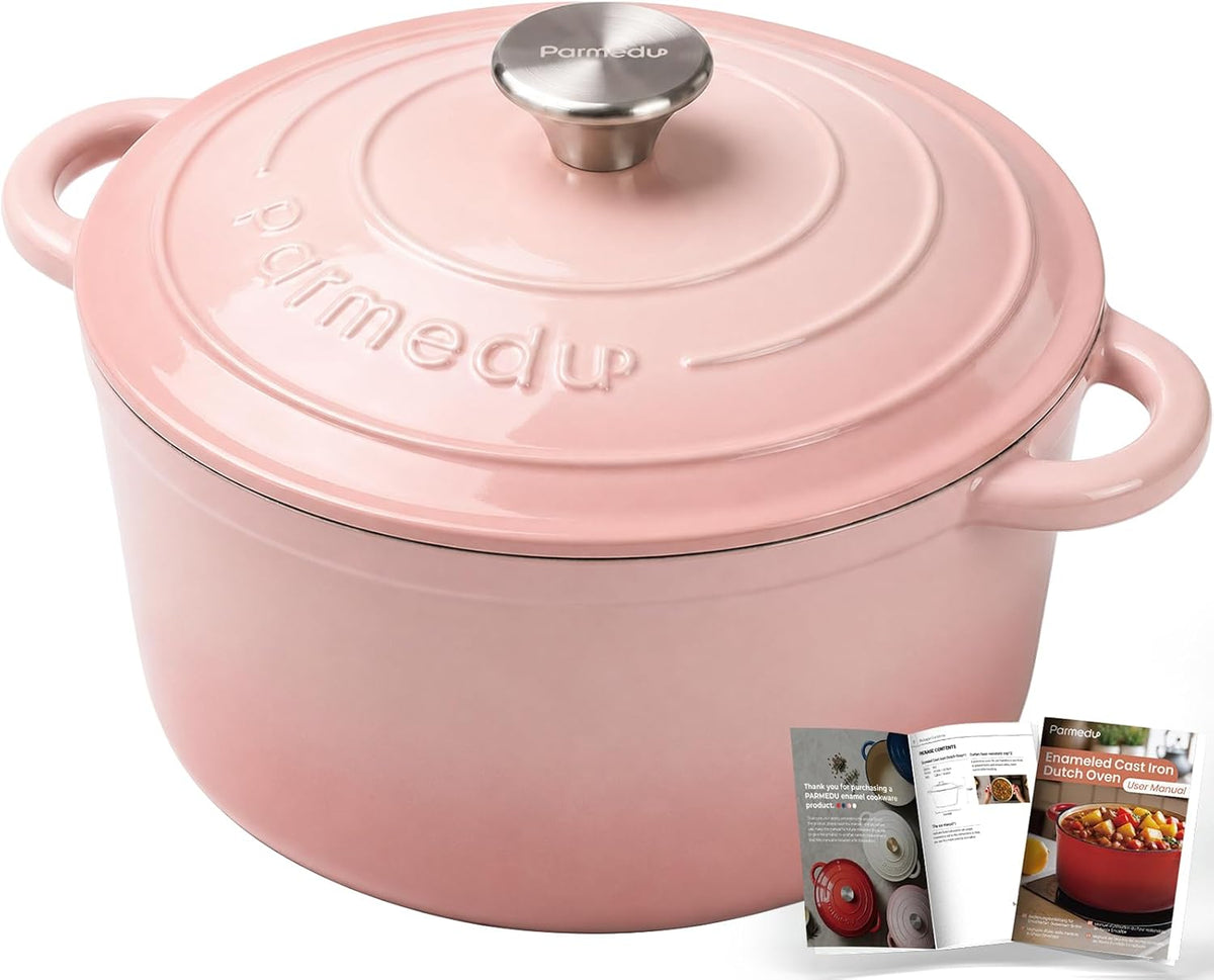 Horno holandés de hierro fundido esmaltado de 5.5QT para pan de