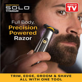 MicroTouch SOLO Titanium, Maquinilla Recargable para Barba y Cuerpo...