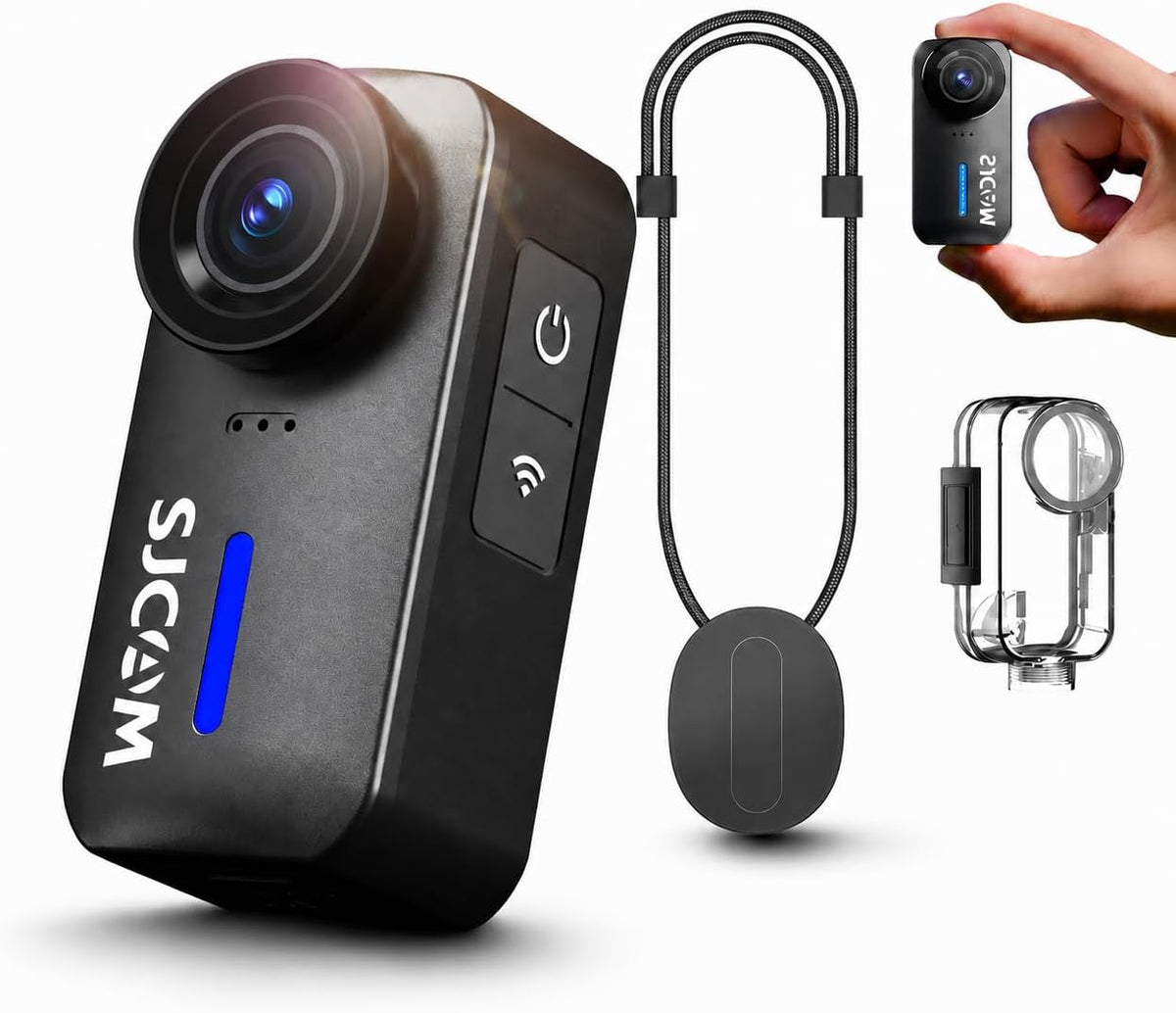 SJCAM Cámara subacuática del cuerpo de C110PLUS 4K, cámara POV, ángulo