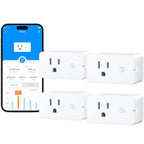 Govee - Enchufe inteligente con monitoreo de energía, salida WiFi Bluetooth, paquete de 4