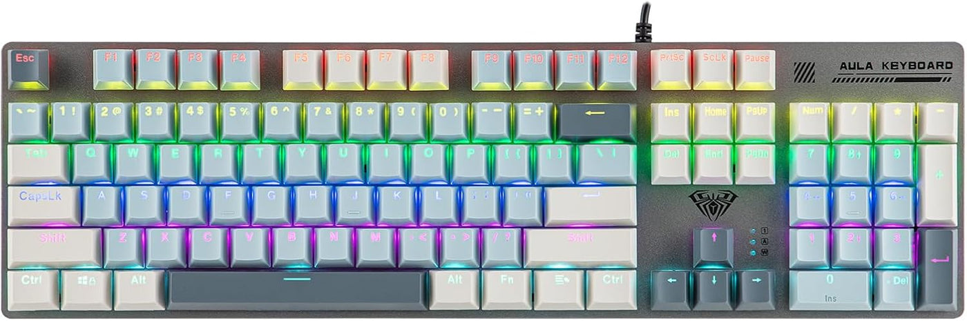 MechLands Aula S500 Teclado para juegos con cable, teclado mecánico...