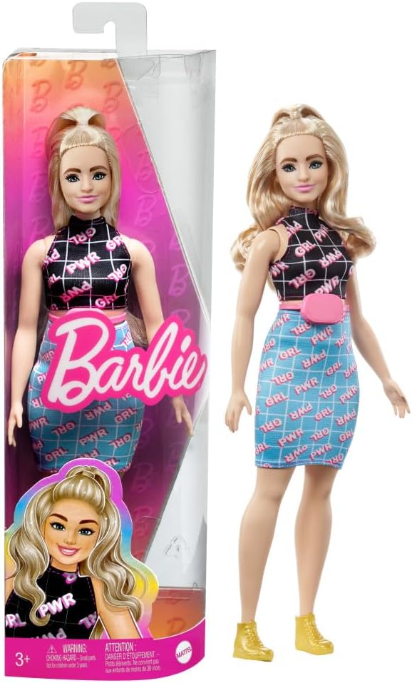 Muñeca Barbie Fashionistas #202, con curvas y cabello rubio, con at...