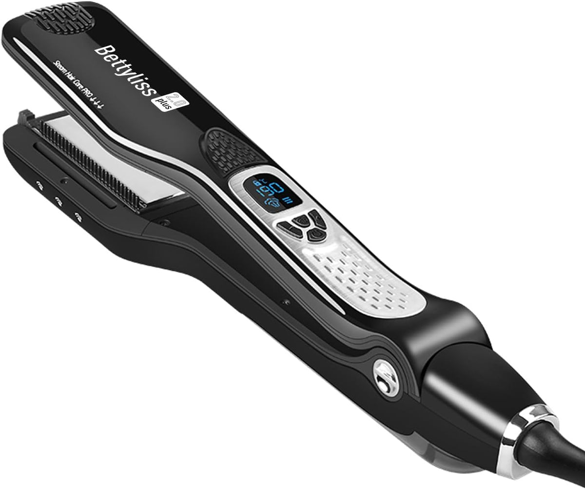 Bettyliss Plancha de vapor para alisar el cabello, plancha profesio...