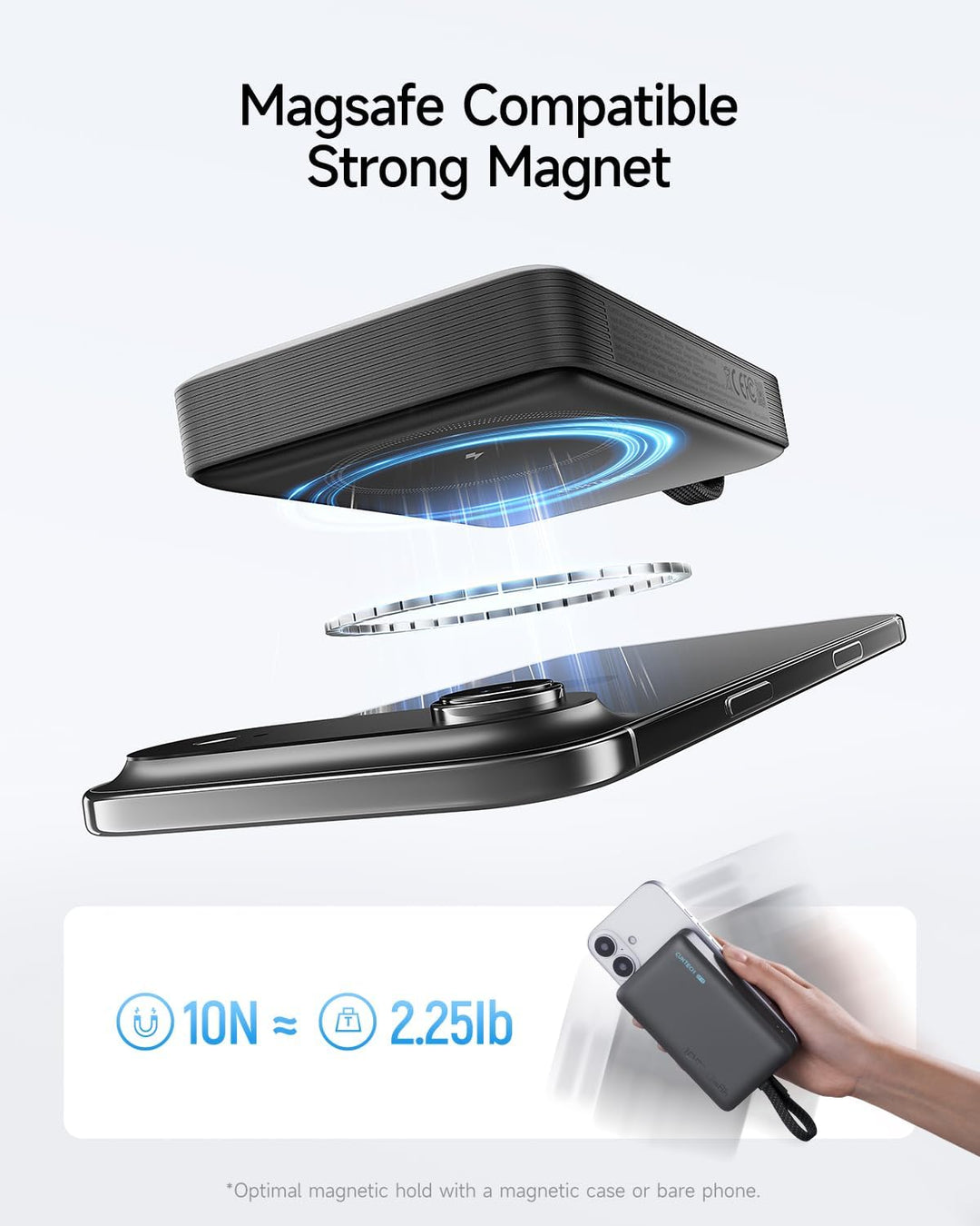 CUKTECH - Banco de energía magnético de 10000 mAh, cargador inalámb...
