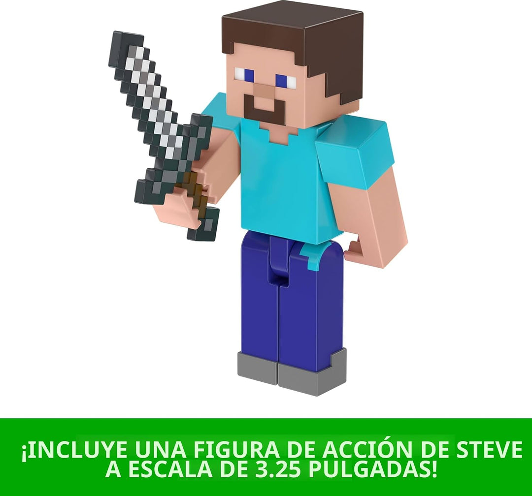 Mattel Minecraft Paquete de Asalto a la Aldea con 3 Figuras de Acci...