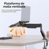 suptek Bandeja ajustable de montaje en brazo VESA para portátil de...