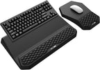 Set de teclado ergonómico 3 en 1 con soporte para muñeca y alfombrilla para ratón, negro