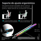 Almohadilla de enfriamiento para laptop de juegos de 15-17.3 pulgadas, ventilador para laptop con 6 ventiladores de enfriamiento RGB, soporte de enfriamiento para laptop con 6 ajustes de