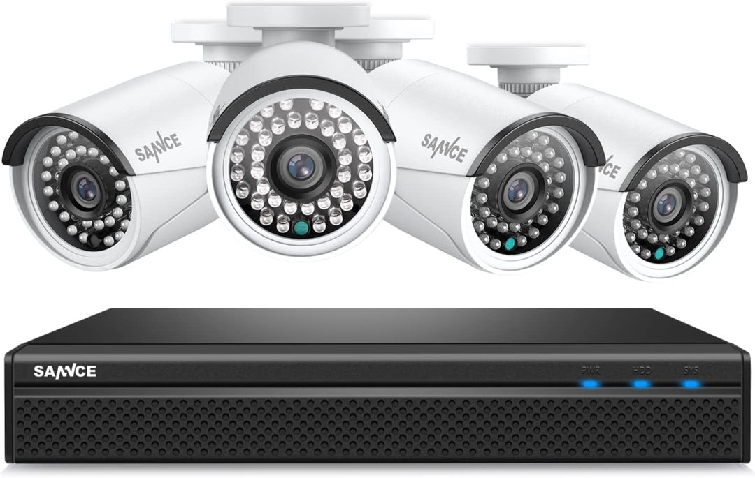SANNCE Sistema de cámara de seguridad 4K POE - Grabadora NVR de 8 c...
