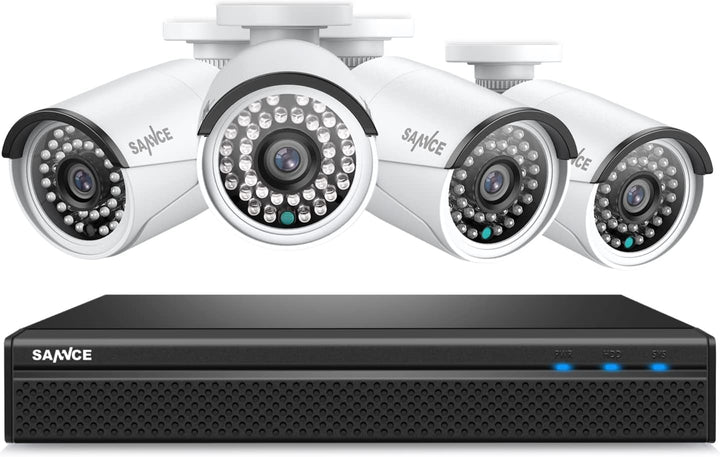 SANNCE Sistema de cámara de seguridad 4K POE - Grabadora NVR de 8 c...