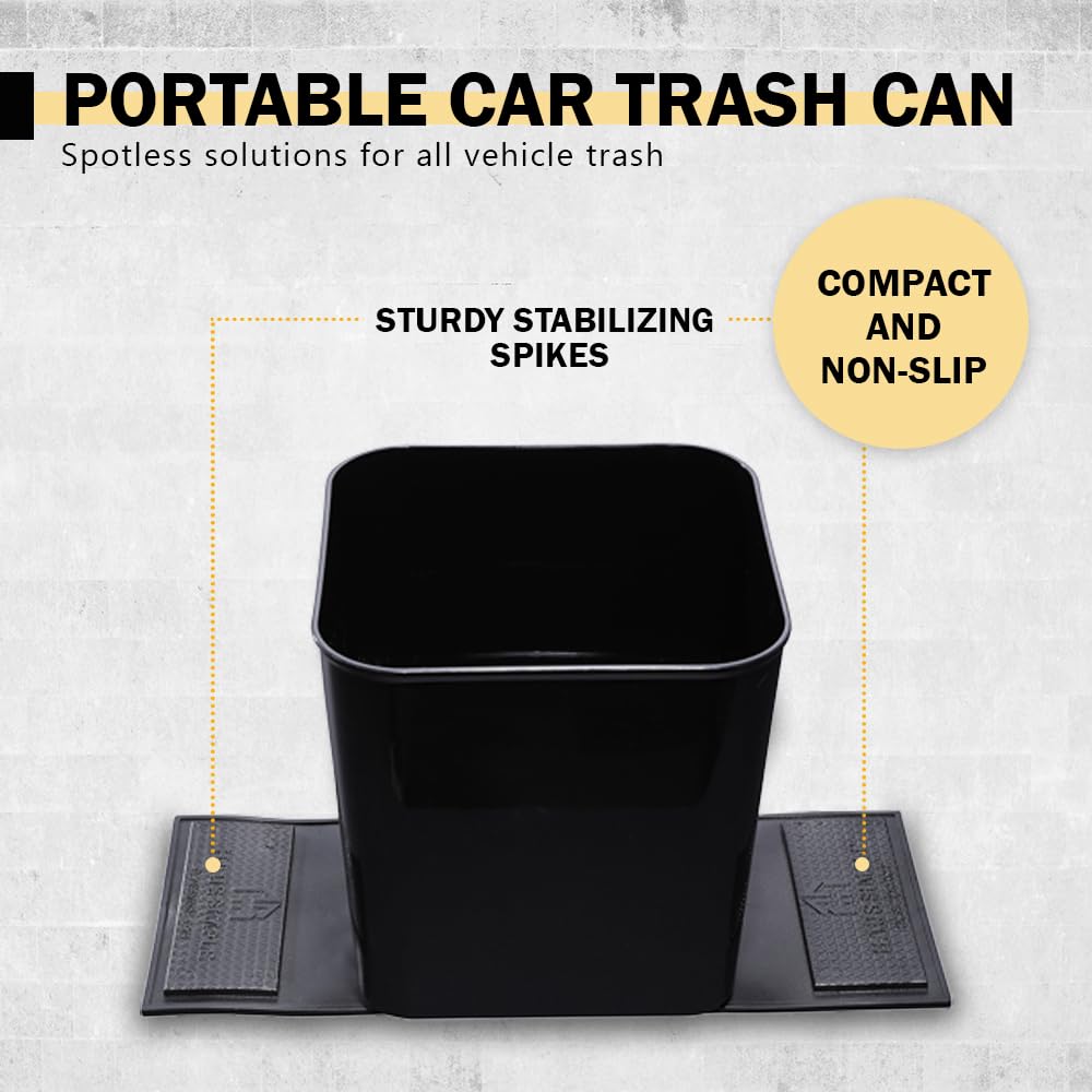 Cubo de basura para automóvil, a prueba de fugas, con solapa
