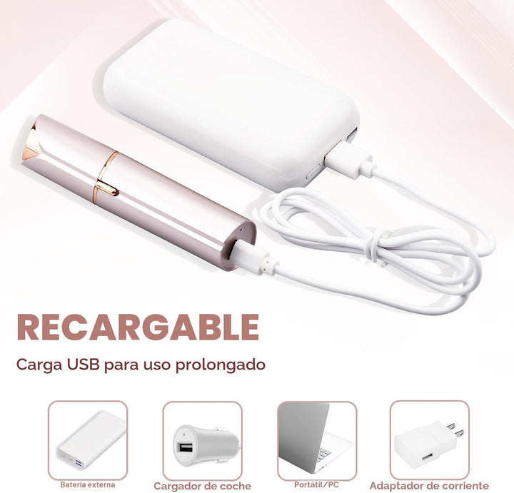 Depilación facial para mujeres, dispositivo removedor de vello sin...