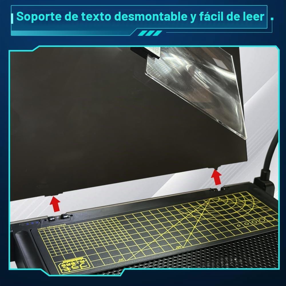 Banco de Trabajo Portátil para Corte y Banco de Trabajo de Ensamblaje con Cajón, Kit de Herramientas de Modelo para Construcción, Kit de Herramientas de Modelo con Luces LED, para Trabajo de Alta