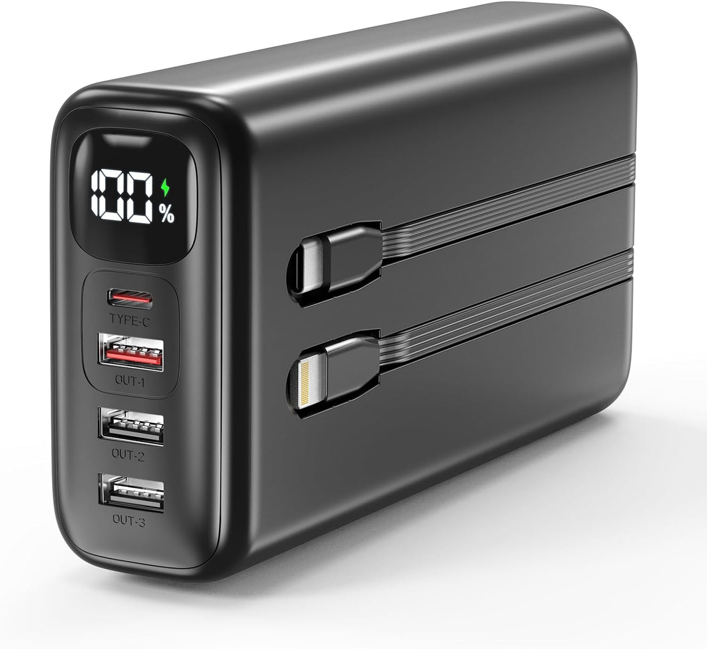 Eliegntist Cargador portátil de 50000 mAh con cables USB-C y Lightn...