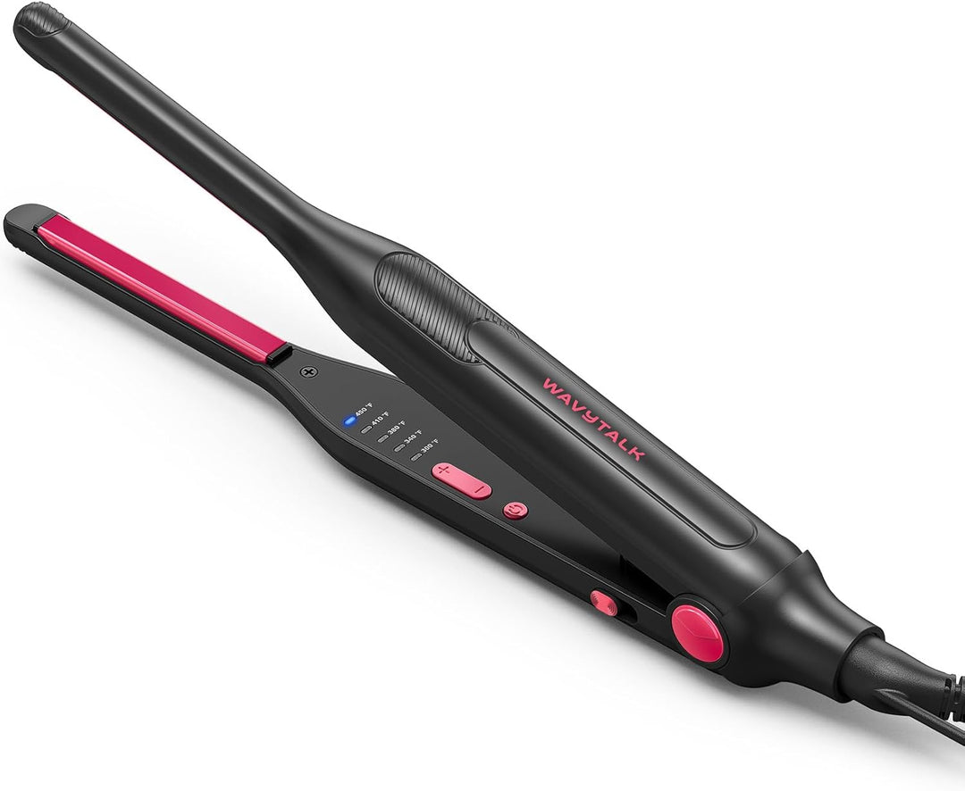 Wavytalk Plancha plana pequeña para cabello corto, corte Pixie, fle...