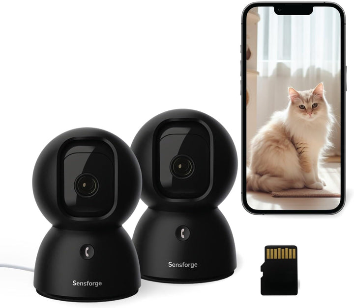 SensForge Cámara de seguridad domo panorámica para interiores de 2....