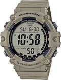 Casio Illuminator AE1500WH Series | Batería de 10 años | Retroiluminación LED | 5 alarmas | Cronómetro de 1/100 segundos | Reloj digital para hombre