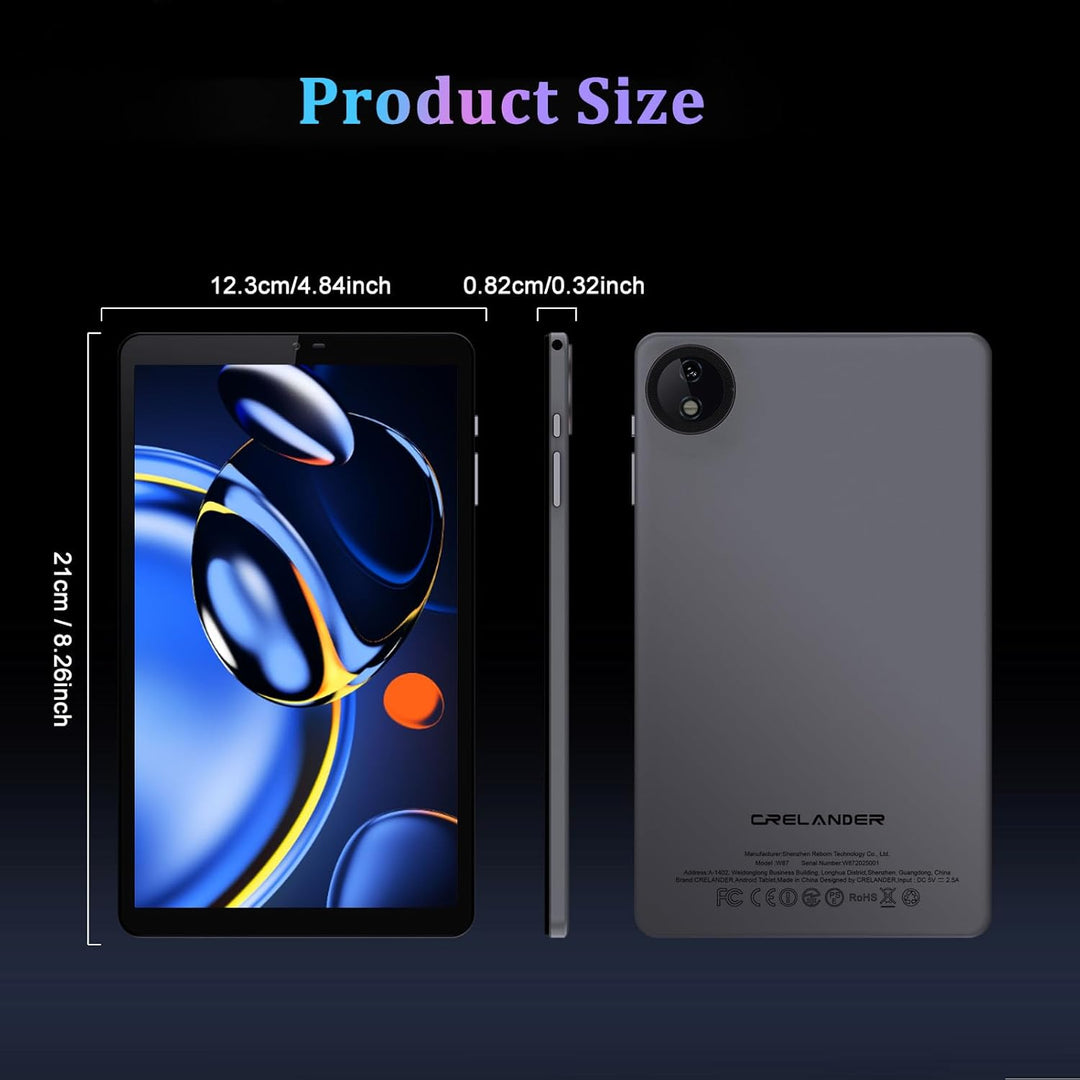 Crelander Tablet Android 15 de 8.7 pulgadas, tableta Android de 16...