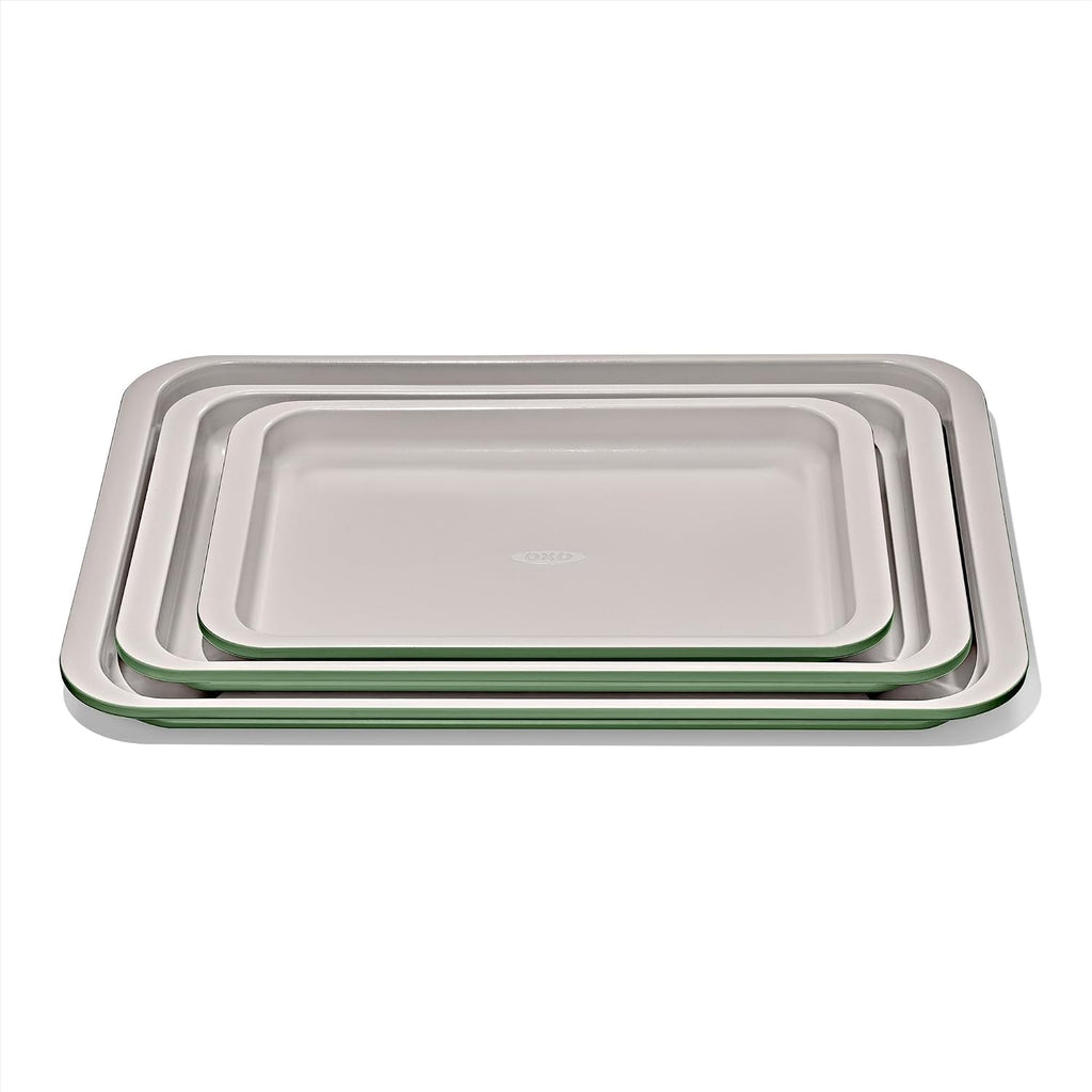 OXO Good Grips - Juego de 3 piezas de utensilios antiadherentes de metal