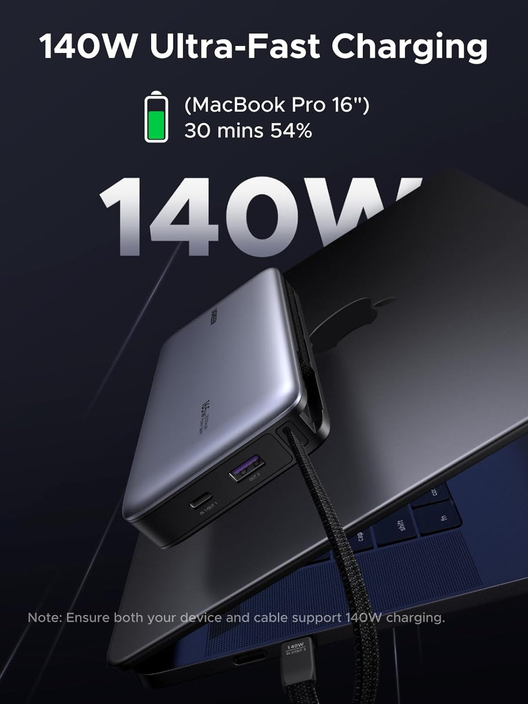UGREEN Nexode Banco de Energía, Cargador Portátil para Laptop de 25...