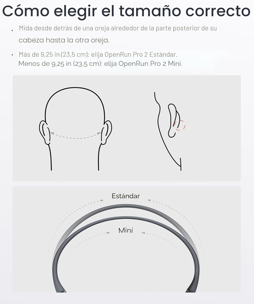 SHOKZ OpenRun Pro 2 Mini - Auriculares deportivos de conducción óse...