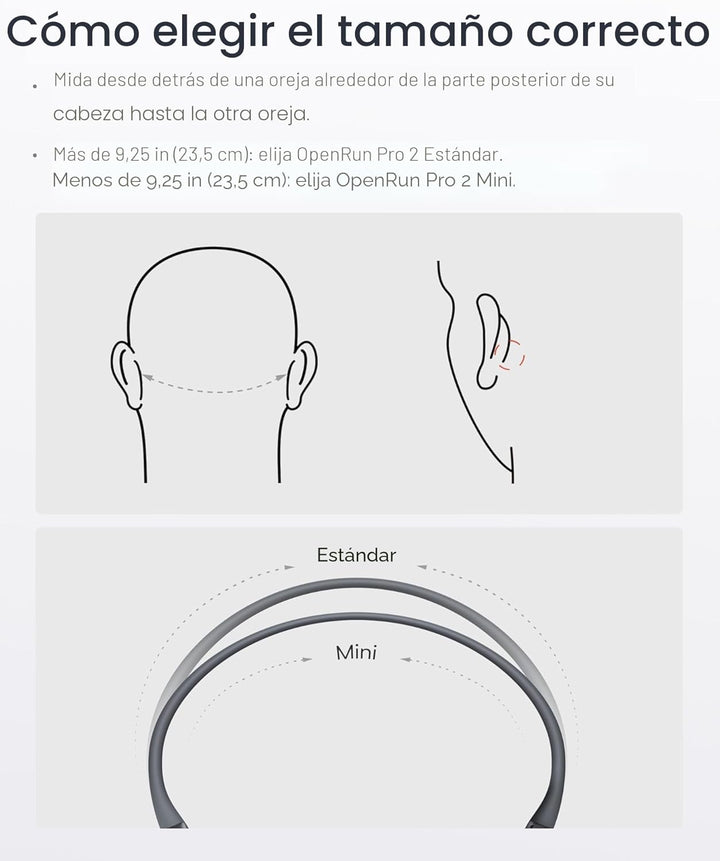 SHOKZ OpenRun Pro 2 Mini - Auriculares deportivos de conducción óse...