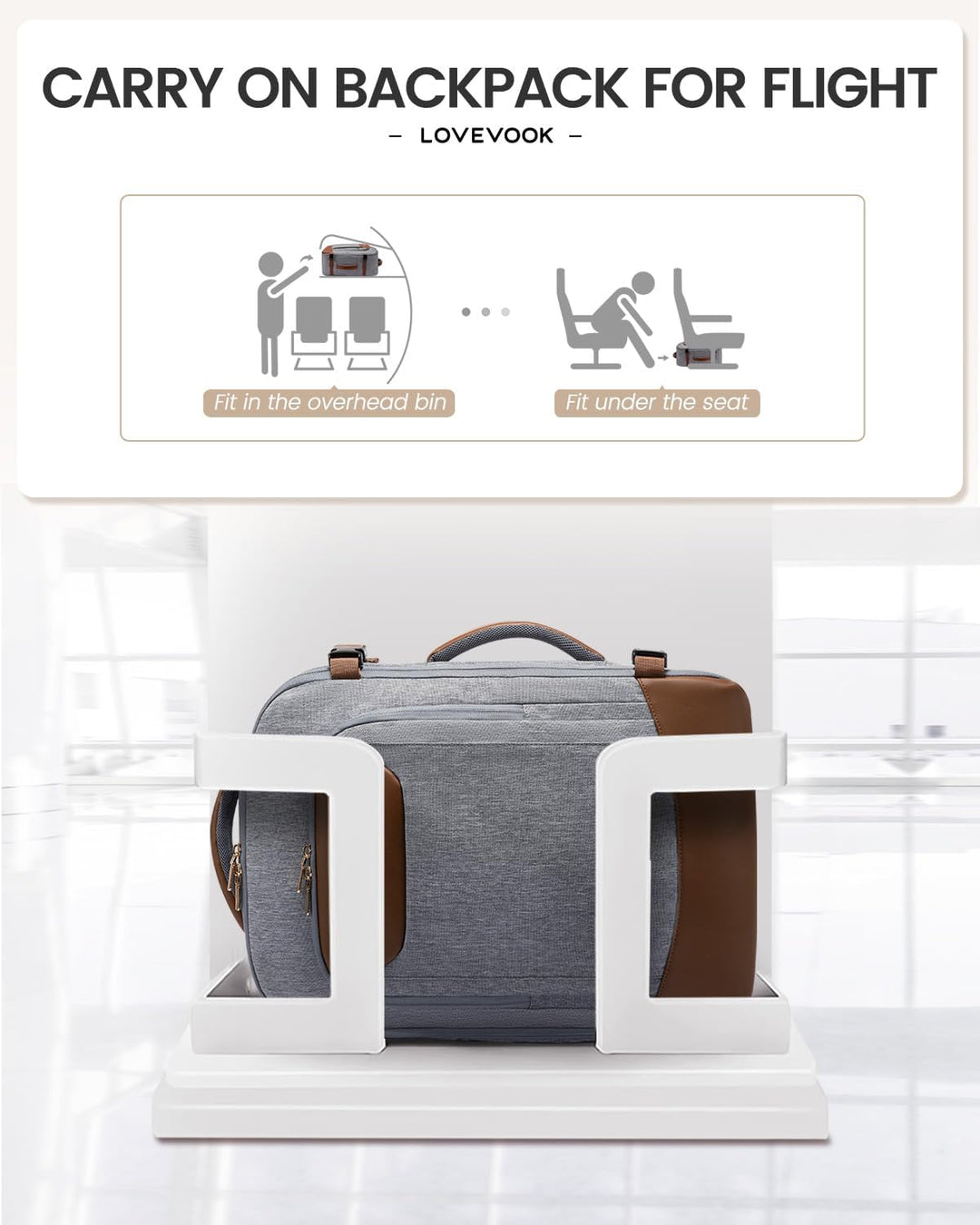LOVEVOOK Mochila de viaje de 40 L para mujeres y hombres, mochila g...