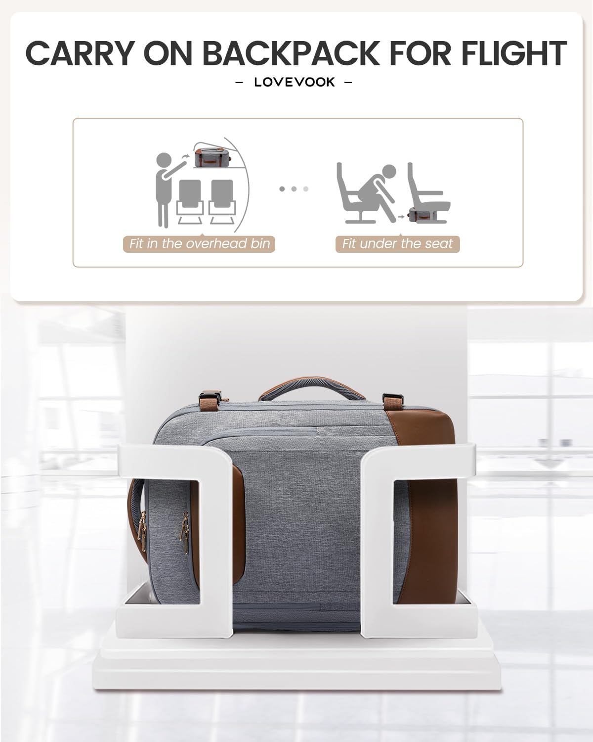 LOVEVOOK Mochila de viaje de 40 L para mujeres y hombres, mochila g...