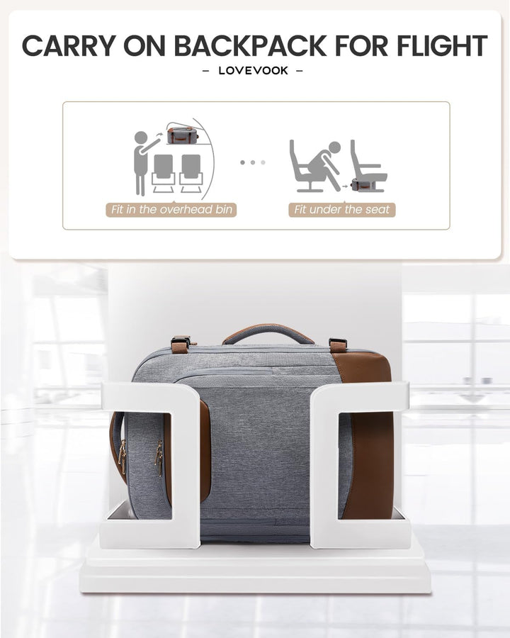 LOVEVOOK Mochila de viaje de 40 L para mujeres y hombres, mochila g...