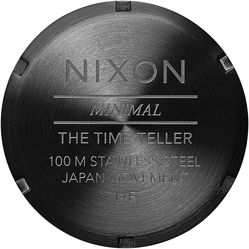 NIXON Time Teller A045 - Reloj analógico de moda para hombre resistente al agua de 100 m (carátula de reloj de 37 mm, correa de acero inoxidable de 19.5 mm-18 mm)