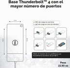 WD22TB4 Thunderbolt 4 Dock Bundle – 40Gbps USB-C/USB A, 1 año de garantía con adaptador de 180 W, Anyhdd HDMI, DP, cable USB-C y tela – Estación de acoplamiento