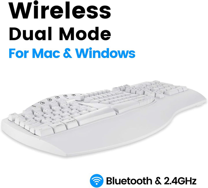 Perixx Periboard-612 - Teclado USB inalámbrico ergonómico dividido,...