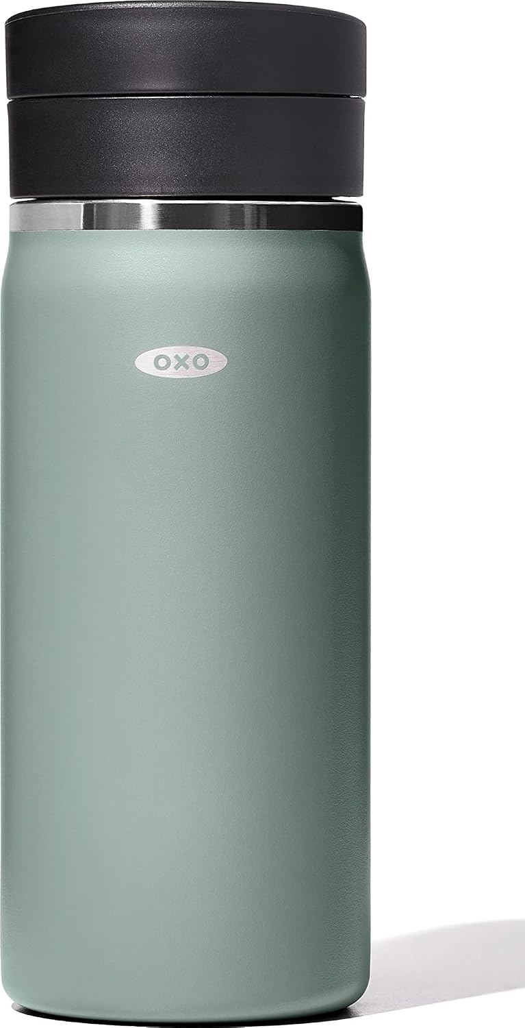 OXO Good Grips - Taza de café de viaje de 16 oz con tapa SimplyClean™ a prueba de fugas, color jade
