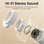 NE92 - Audífonos para dormir, ultra mini auriculares para dormir de lado 0.11 oz, auriculares inalámbricos Bluetooth 6.0, tiempo de reproducción de 40 horas, sonido estéreo de alta fidelidad