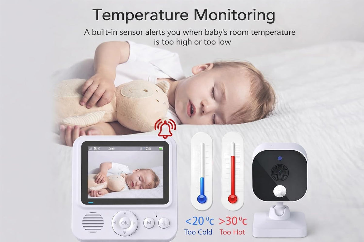 AnKeKe Monitor de bebé con cámara y audio, monitor de bebé sin WiFi...