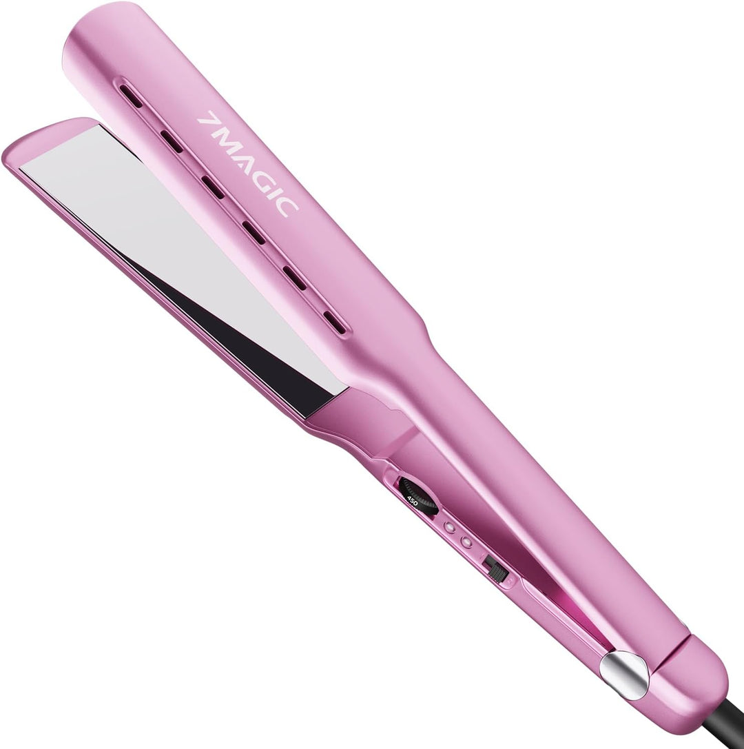 7MAGIC Nano Titanium - Plancha plana de 1.7 pulgadas para cabello g...