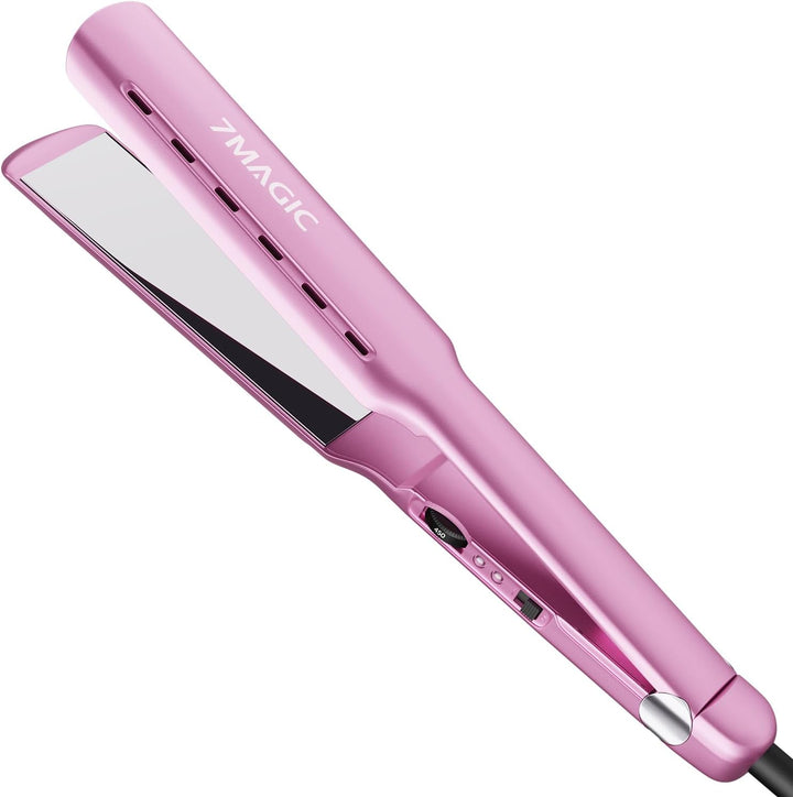 7MAGIC Nano Titanium - Plancha plana de 1.7 pulgadas para cabello g...