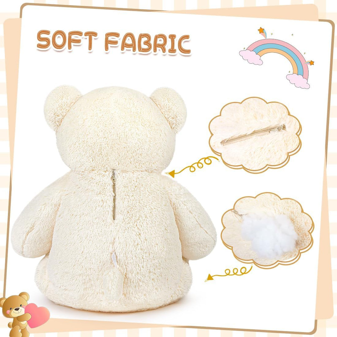 SNOWOLF Oso de peluche blanco gigante de 47" Animales de peluch...