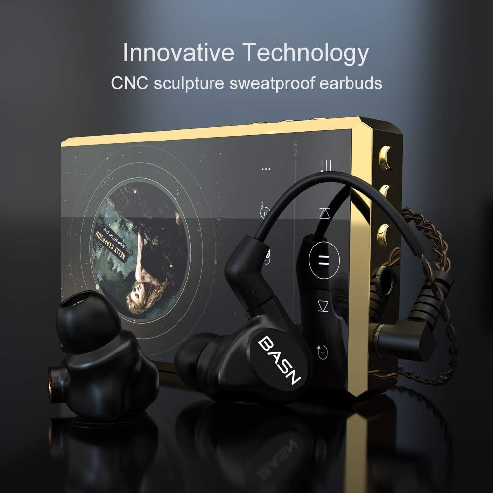 BASN Auriculares intraurales de metal con monitores para músicos, I...