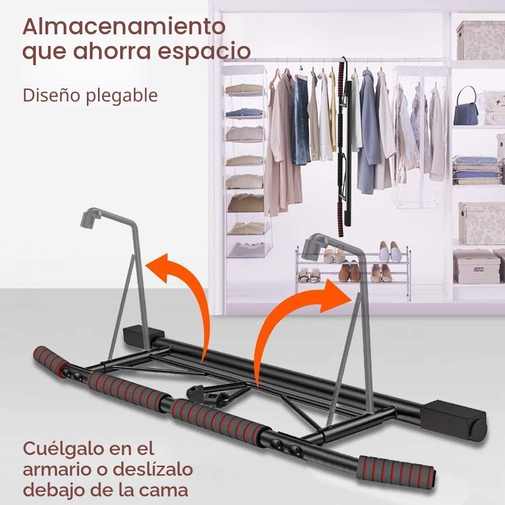 AmazeFan Barra de Dominadas para Puerta con Agarre Ergonómico - Marco de Dominadas de Fitness para Ejercicio de Gimnasio en Casa - Agarre Multi-Ángulo - Gancho Inteligente Actualizado 2024 (Se Adapta