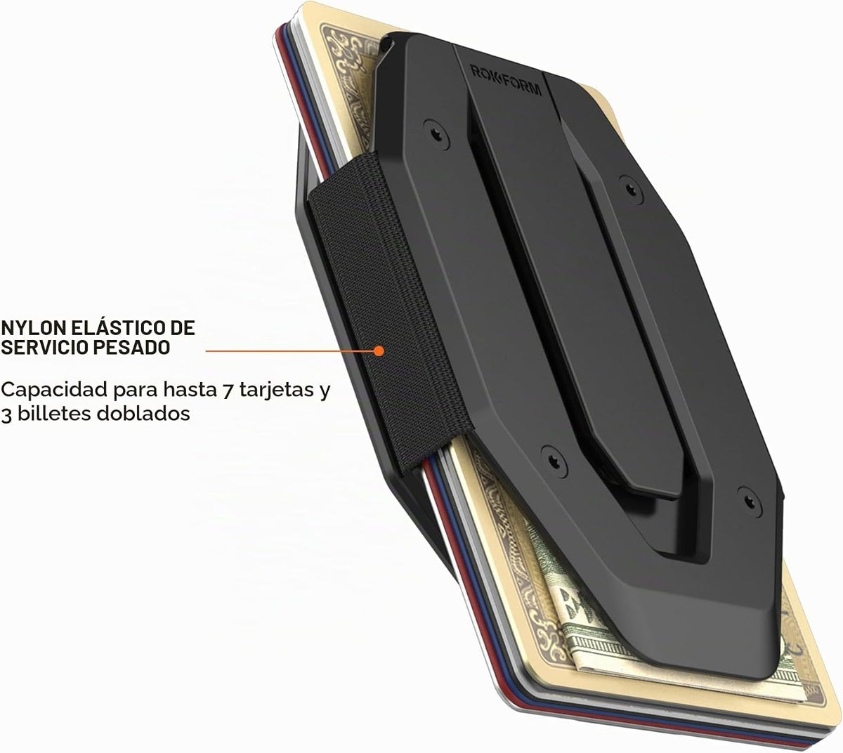 Rokform Funda delgada para iPhone 17 Pro Max + cartera magnética de aluminio Fuzion