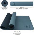 Tapete de yoga antideslizante, ecológico, con funda de transporte, tapete de yoga profesional para mujeres, tapete de entrenamiento para el hogar, pilates y ejercicios de piso