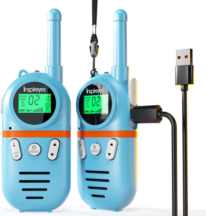 Inspireyes Walkie Talkies para niños recargables, juguetes para niñ...